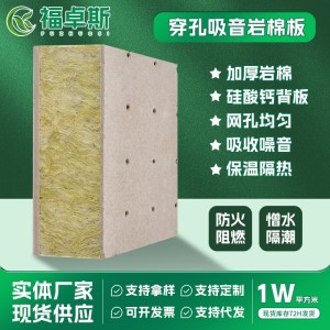穿孔吸音岩棉板穿孔硅酸钙复合吸音板机房墙体阻燃吸音吊顶天花板 1件