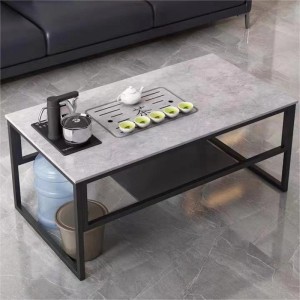 岩板茶台茶几岩板轻奢现代简约方桌小户型餐桌家用饭桌组合 1张