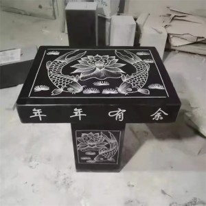 庭院花园石桌 公园古建青石桌子 户外休闲桌椅  1套