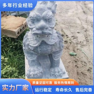 广场大理石狮子雕像 庭院户外石雕动物 美观大气  1个